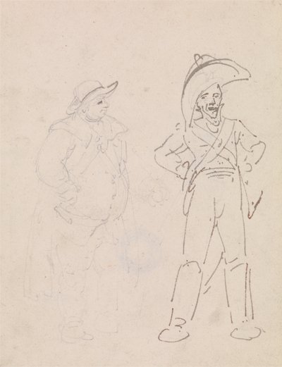 A Gendarme and Another Man by Thomas Rowlandson